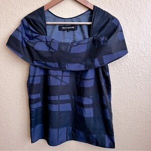 Tier Et Bantine Cap Sleeve Patterned Top
